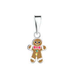 Silver Gingerbread Pendant - 16785