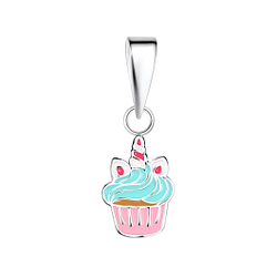 Silver Cupcake Pendant - 21049