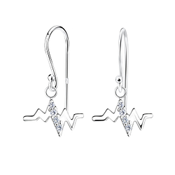 Silver Heartbeat Earrings - 17026 Silver Heartbeat Earrings - 17026