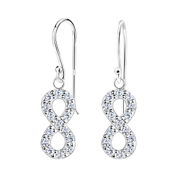 Silver Infinity Earrings - 17123 Silver Infinity Earrings - 17123