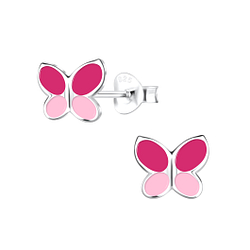 Silver Butterfly Stud Earrings - 17081 Silver Butterfly Stud Earrings - 17081