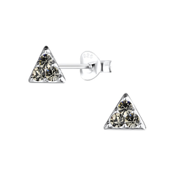 Silver Triangle Stud Earrings - 17033 Silver Triangle Stud Earrings - 17033
