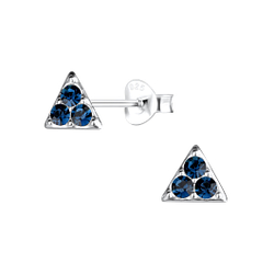 Silver Triangle Stud Earrings - 17033 Silver Triangle Stud Earrings - 17033