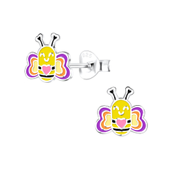 Silver Bee Stud Earrings - 17169 Silver Bee Stud Earrings - 17169