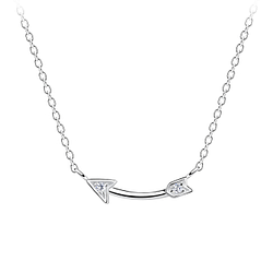Silver Arrow Necklace - 17267