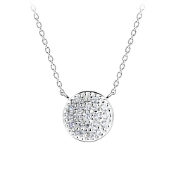 Silver Round Necklace - 17268