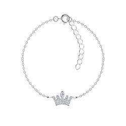 Silver Crown Bracelet - 17323