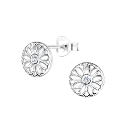 Silver Flower Stud Earrings - 17220 Silver Flower Stud Earrings - 17220
