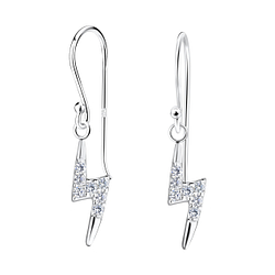 Silver Thunder Bolt Earrings - 17276 Silver Thunder Bolt Earrings - 17276