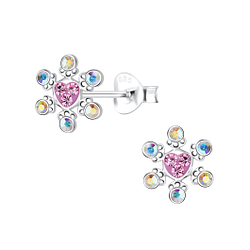 Silver Snowflake Stud Earrings - 17314 Silver Snowflake Stud Earrings - 17314