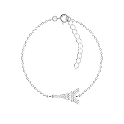 Silver Eiffel Tower Bracelet - 17518