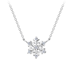 Silver Snowflake Necklace - 17404 Silver Snowflake Necklace - 17404