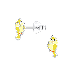 Silver Parrot Stud Earrings - 17467 Silver Parrot Stud Earrings - 17467