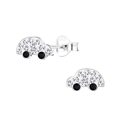 Silver Car Stud Earrings - 17525