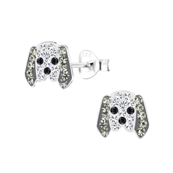 Silver Dog Stud Earrings - 17510