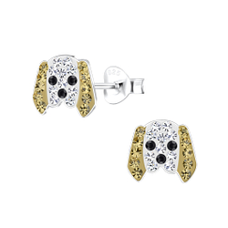 Silver Dog Stud Earrings - 17509 Silver Dog Stud Earrings - 17509
