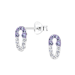 Silver Safety Pin Stud Earrings - 17528 Silver Safety Pin Stud Earrings - 17528