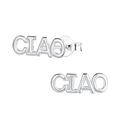 Silver CIAO Studs Earrings - 17444