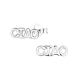 Silver CIAO Stud Earrings - 17545 Silver CIAO Stud Earrings - 17545