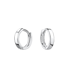10mm Silver Huggie Earrings - 17790