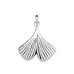 Silver Ginkgo Pendant - 17863
