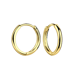 15mm Silver Huggie Earrings - 20468