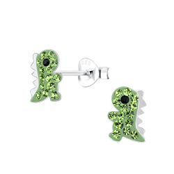 Silver Dinosaur Stud Earrings - 18034 Silver Dinosaur Stud Earrings - 18034