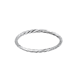 Silver Twisted Ring - 18092