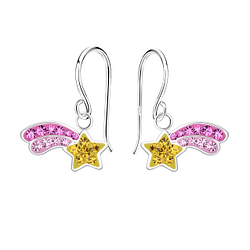 Silver Shooting Star Earrings - 18515