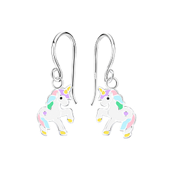 Silver Unicorn Earrings - 18519