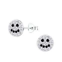 Silver Smiley Face Stud Earrings - 18438 Silver Smiley Face Stud Earrings - 18438