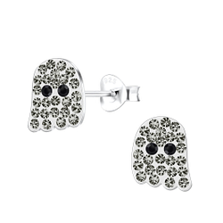 Silver Ghost Stud Earrings - 19084 Silver Ghost Stud Earrings - 19084