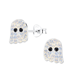 Silver Ghost Stud Earrings - 18428 Silver Ghost Stud Earrings - 18428
