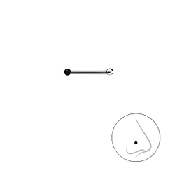 1mm Silver Ball Nose Stud With Ball  - 18453