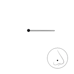 1mm Silver Ball Nose Stud - 18462