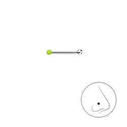 1mm Silver Ball Nose Stud With Ball  - 18459