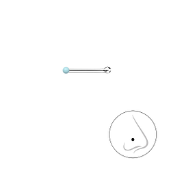 1mm Silver Ball Nose Stud With Ball  - 18455