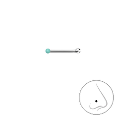 1mm Silver Ball Nose Stud With Ball  - 18458