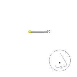 1mm Silver Ball Nose Stud With Ball  - 18460