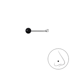 2mm Silver Ball Nose Stud With Ball  - 18489