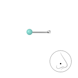 2mm Silver Ball Nose Stud With Ball  - 18494