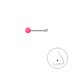 2mm Silver Ball Nose Stud With Ball  - 18490