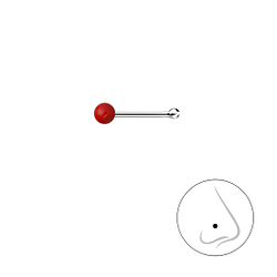 2mm Silver Ball Nose Stud With Ball  - 18493