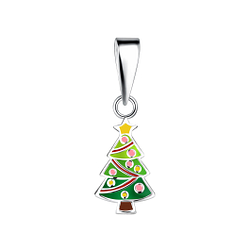 Silver Christmas Tree Pendant - 18779