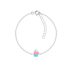 Silver Cupcake Bracelet - 18723