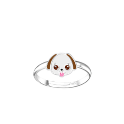 Silver Dog Adjustable Ring - 18853