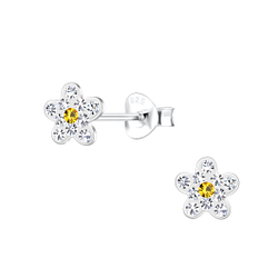 Silver Flower Stud Earrings - 19094 Silver Flower Stud Earrings - 19094