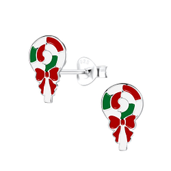 Silver Lollipop Stud Earrings - 19076