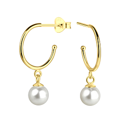 6mm Pearl Silver Stud Earrings - Wholesale - 18854 6mm Pearl Silver Stud Earrings - Wholesale - 18854