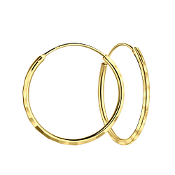 25mm Silver Hammered Hoops - 18800